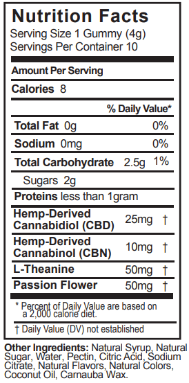 Sleep CBN Gummy 10ct - PlantBasedCBD